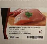 Skinless Boneless Seasined Chicken Breasts Filet Removed