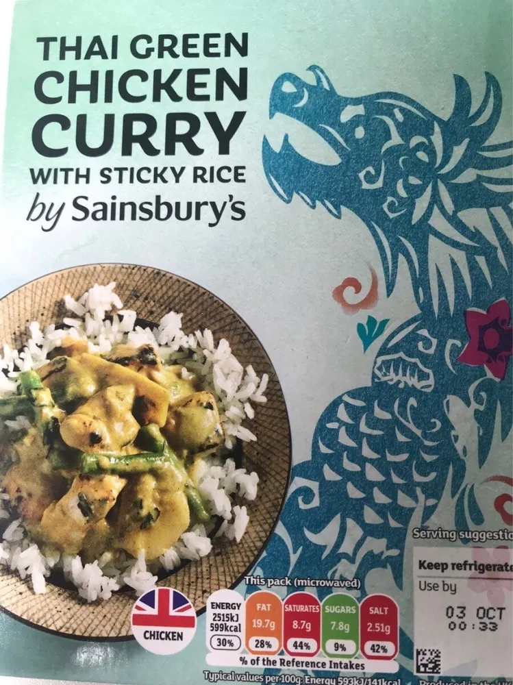 Thai green chicken curry