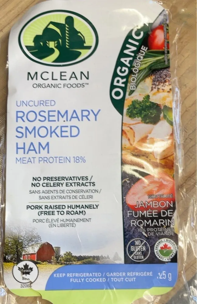 Uncured Rosemary smoked ham