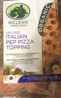 Uncured Italian pep pizza topping