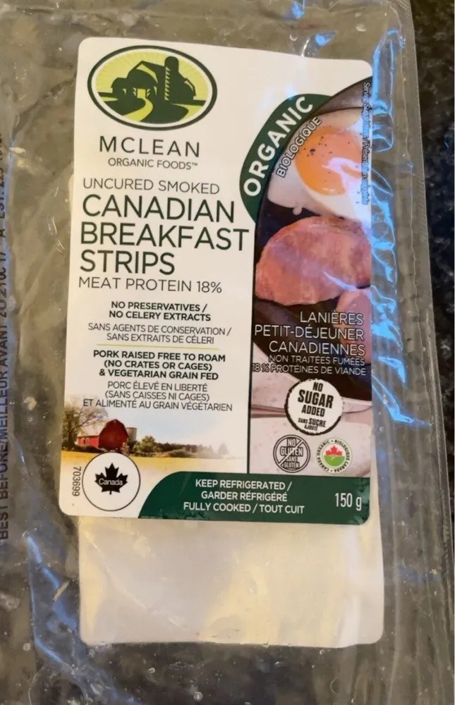 Canadian breakfast strips