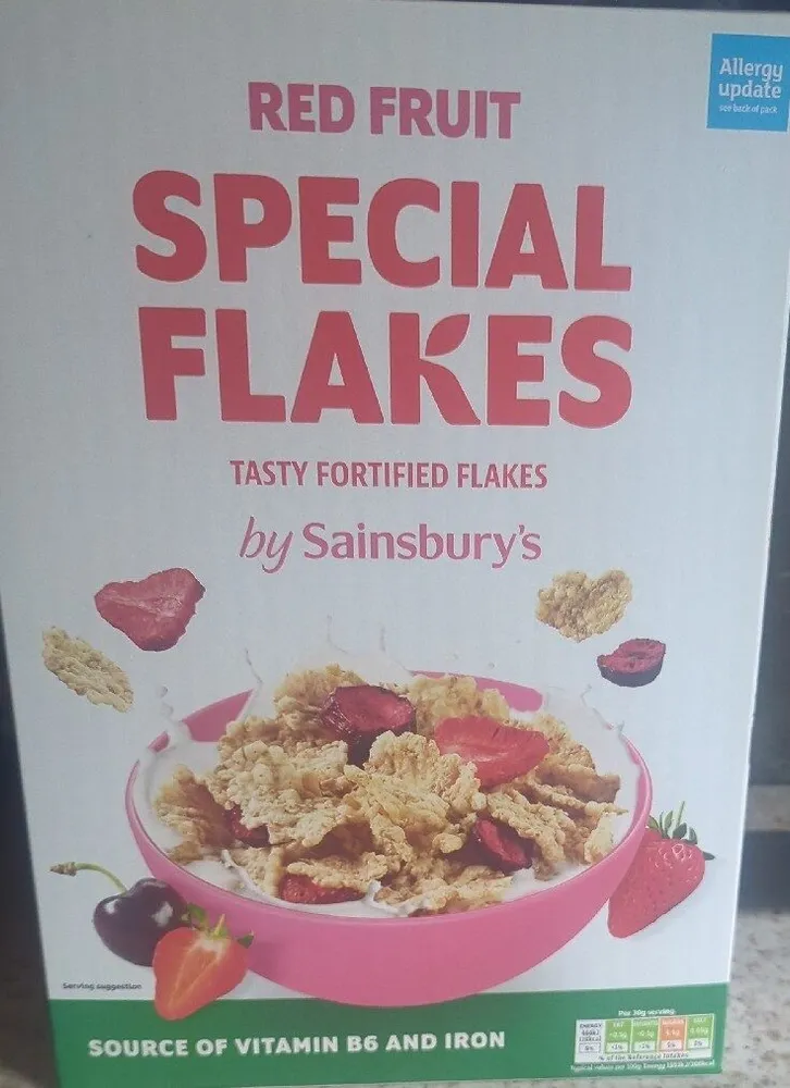 RED FRUIT SPECIAL FLAKES TASTY FORTIFIED FLAKES