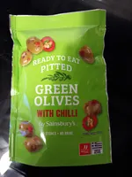 Ready to Eat Pitted Green Olives with Chilli