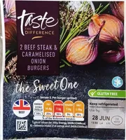 2 Beef Steak and Caramelised Onion Burgers