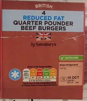 Reduced Fat quarter pounder beef burguers