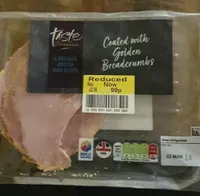 Breaded British ham slice