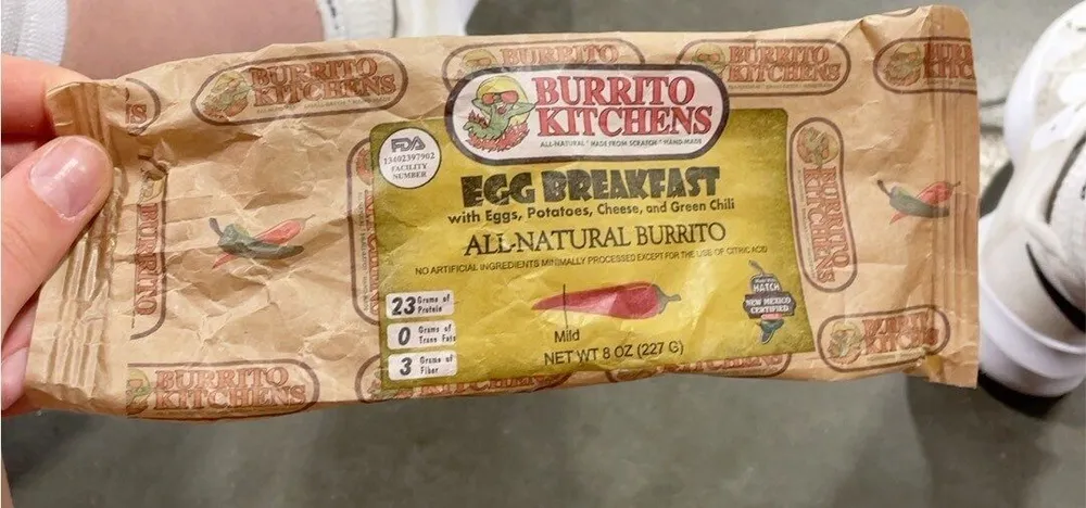 Egg breakfast burrito