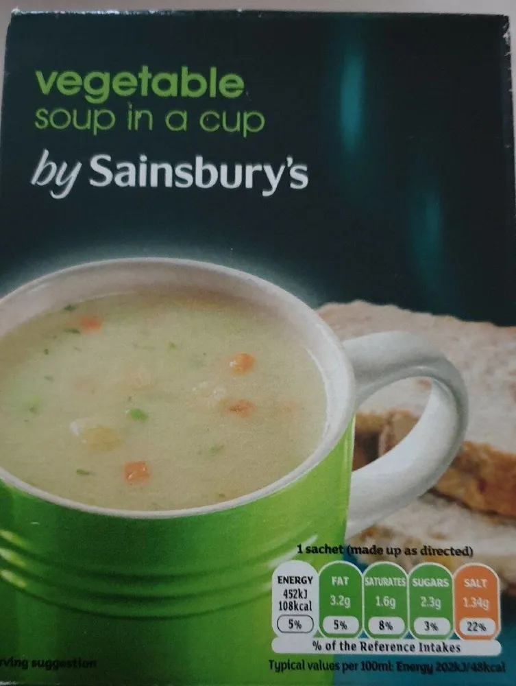 Vegetable soup in a cup