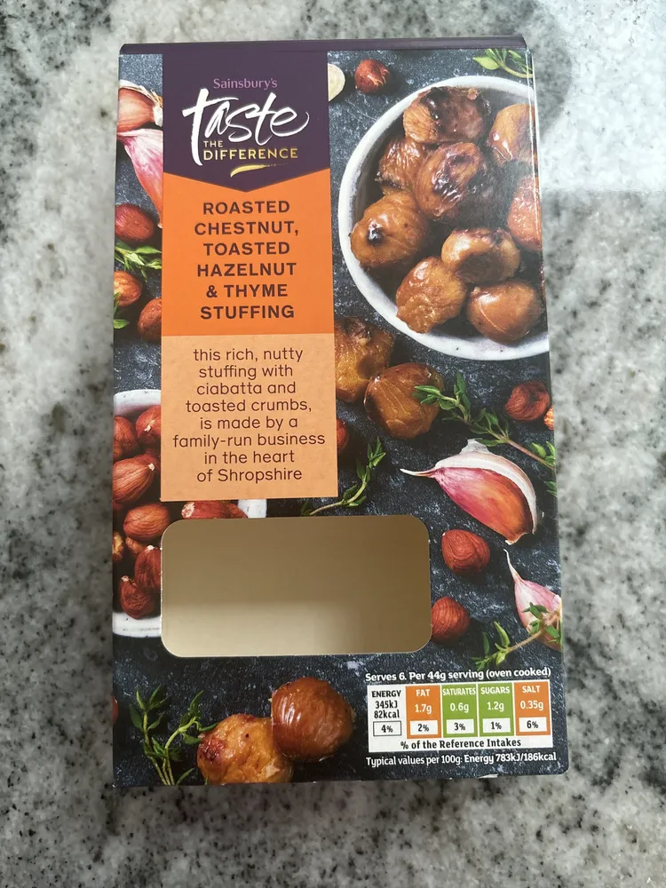 Roasted chestnut, toasted hazelnut & thyme stuffing