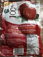 Cooked and peeled beetroot