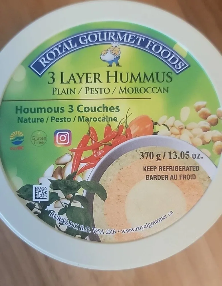 3 layer hummus
