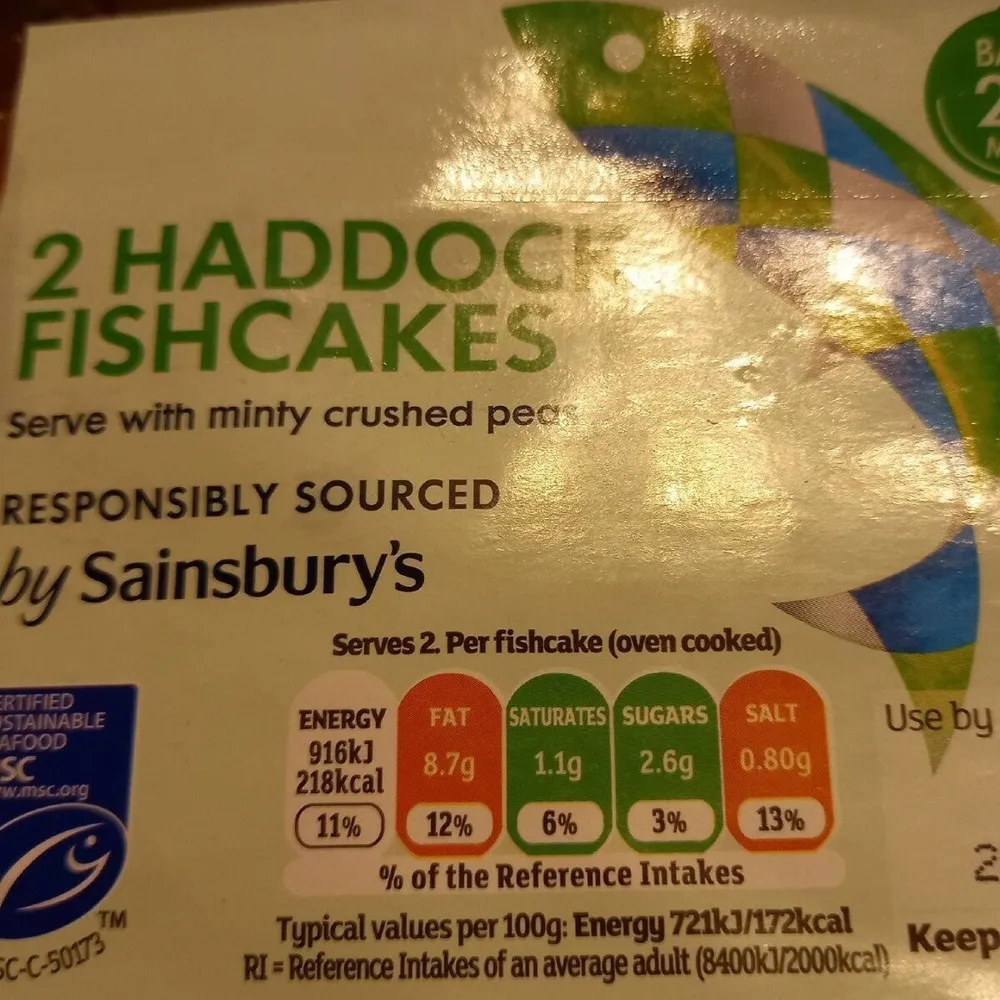 Haddock fishcakes