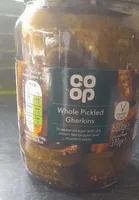 Whole pickled gherkins