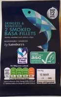 Skinless & boneless smoked basa fillets