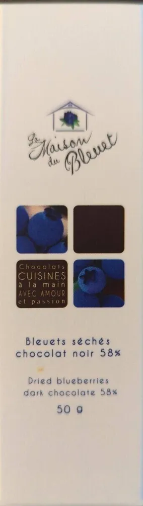 Bleuets séchés chocolat noir 58%