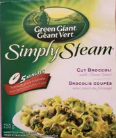 Cut broccoli with cheese sauce