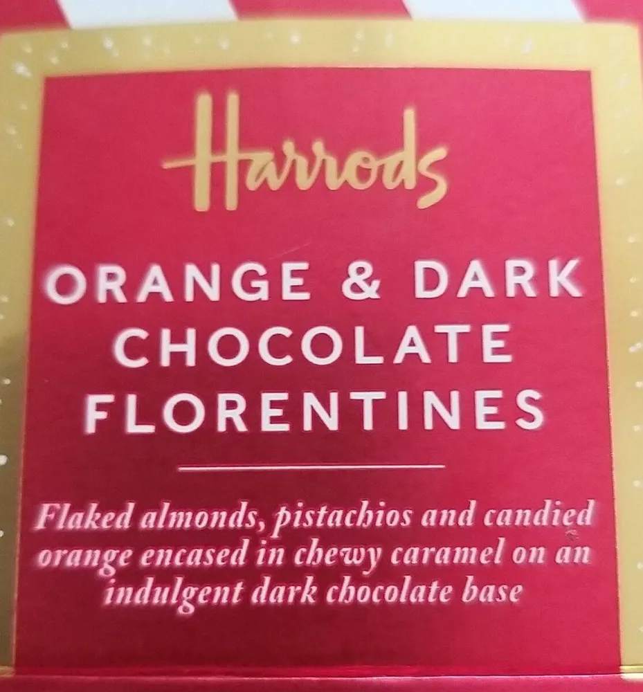 Orange & dark chocolate florentine