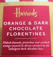 Orange & dark chocolate florentine