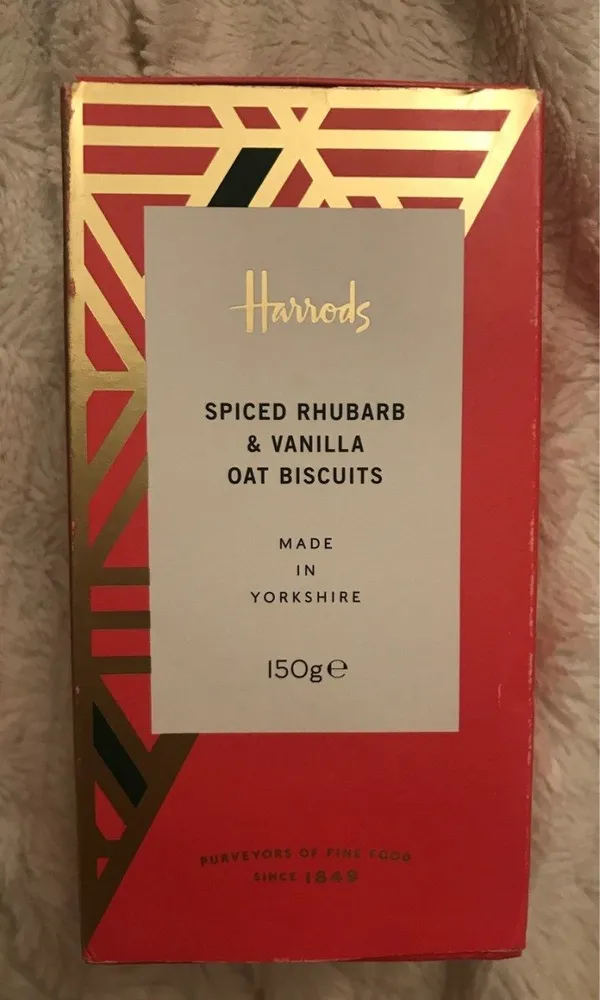 Spiced rhubarb & vanilla oat biscuits