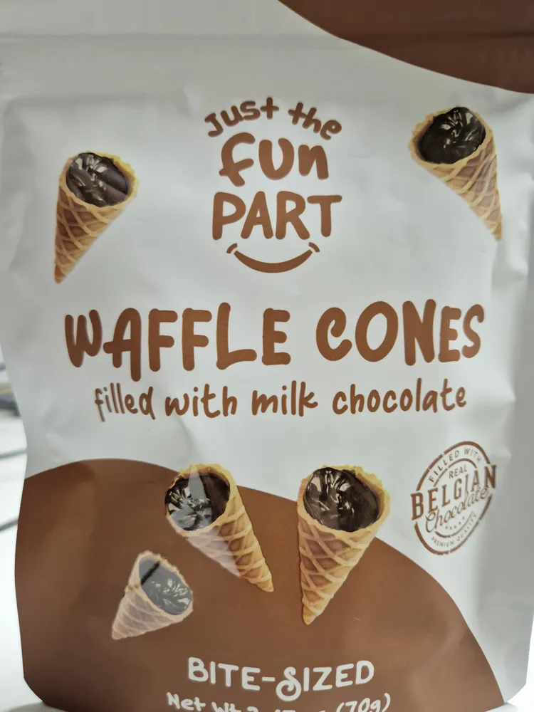White Chocolate Waffle Cones
