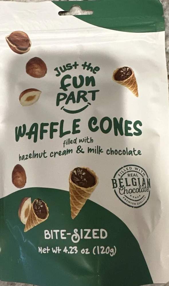 WAFFLE CONES filled with hazelnut cream & milk chocolate