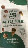 WAFFLE CONES filled with hazelnut cream & milk chocolate