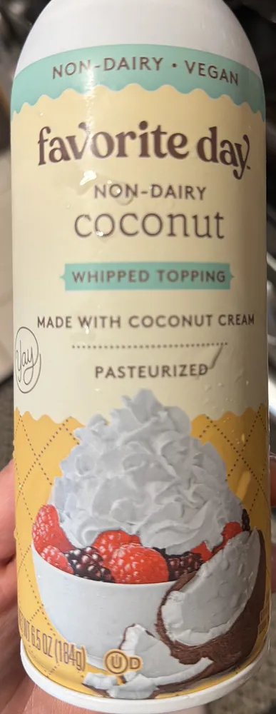 Non dairy coconut whipped topping