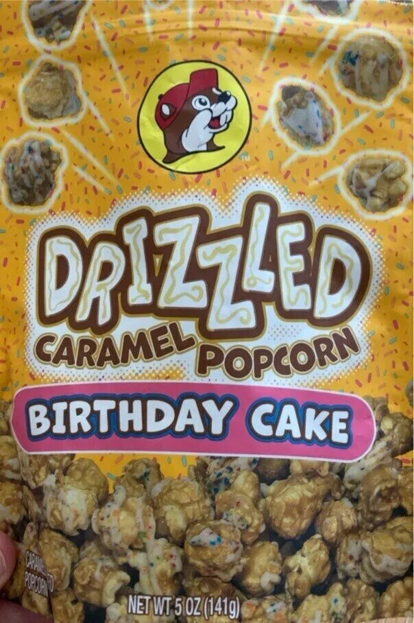 birthday cake caramel popcorn