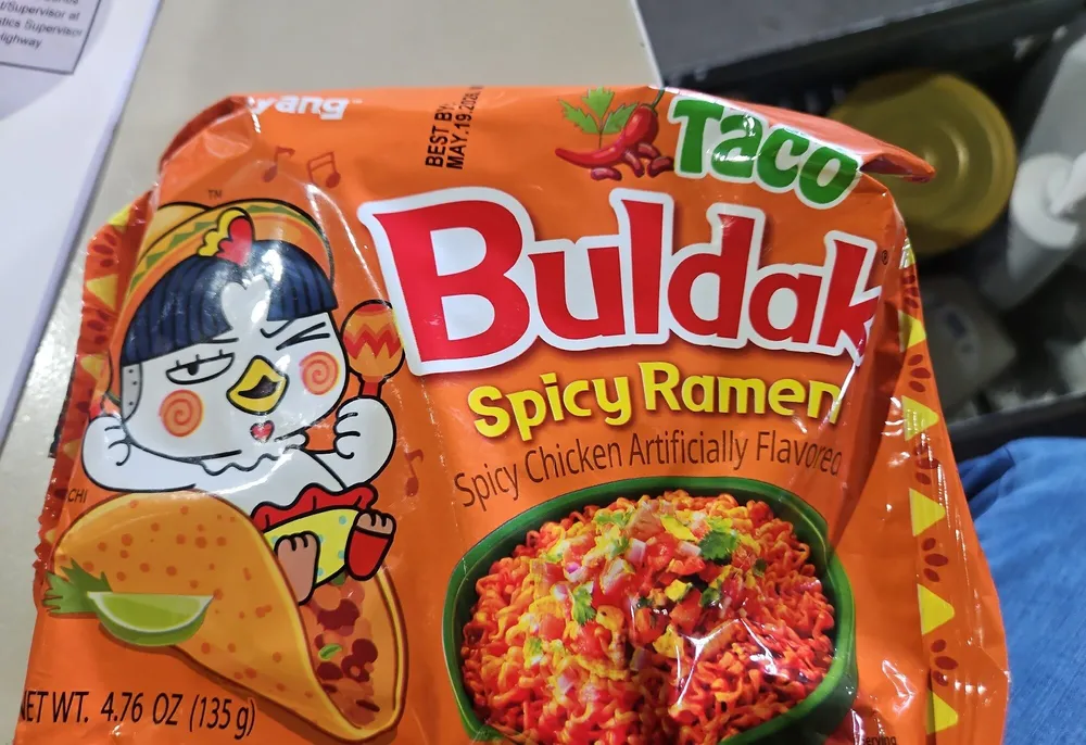 Buldak Taco Spicy Ramen Spicy Chicken Artificially Flavored
