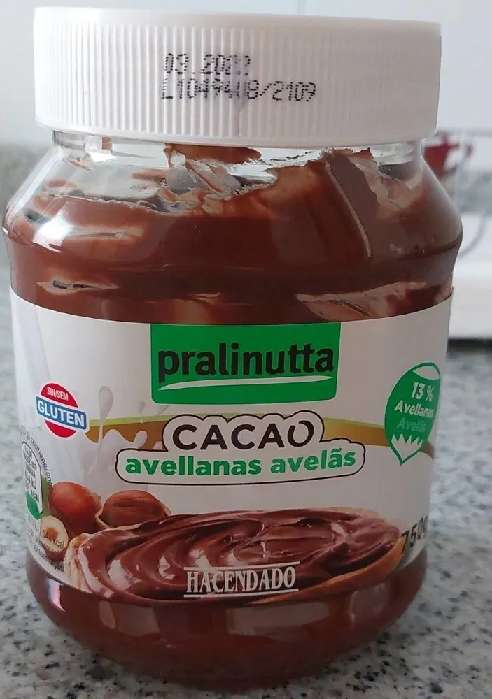 Crema de cacao con avellanas