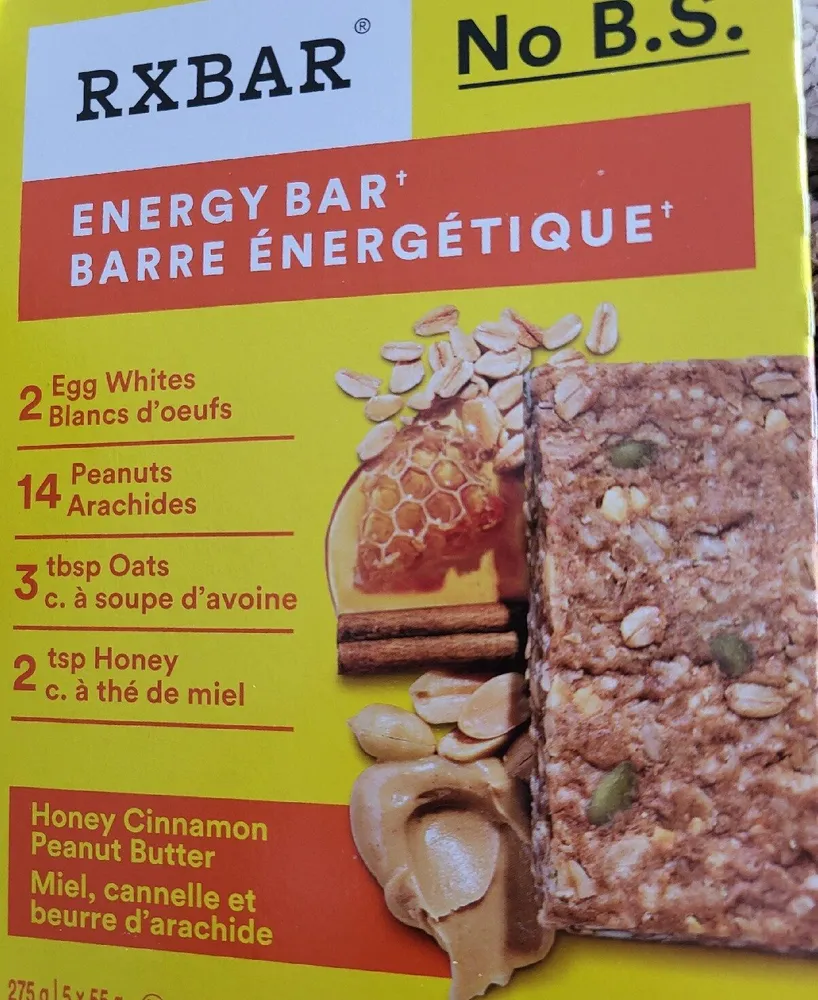 Energy Bar Honey, Cimmamon Peanutbutter