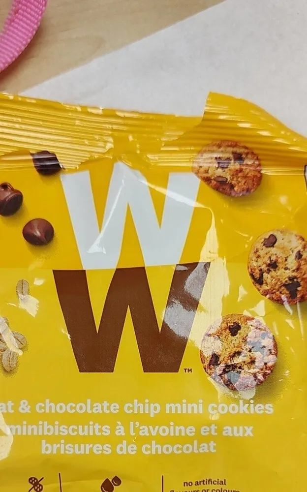 mini biscuit a l'avoine et aux brisures de chocolat