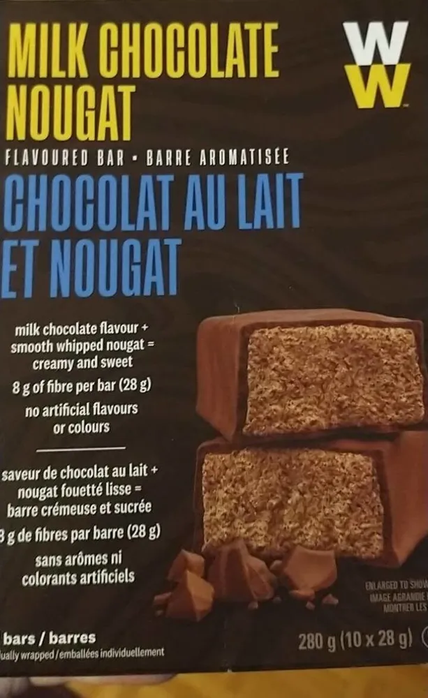 Chocolat au lait et nougat