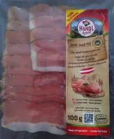 Longe de porc fumée, traitée et séchée