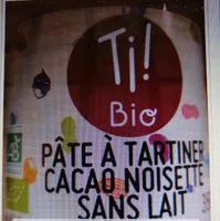 Pâte à tartiner cacao noisette sans lait