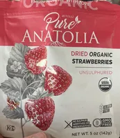 Dried organic strawberries