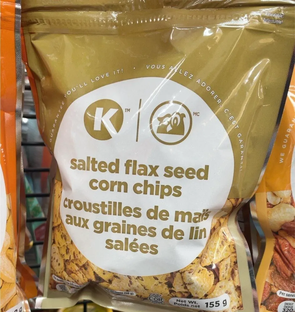 Croustille de mais aux graines de lin salées