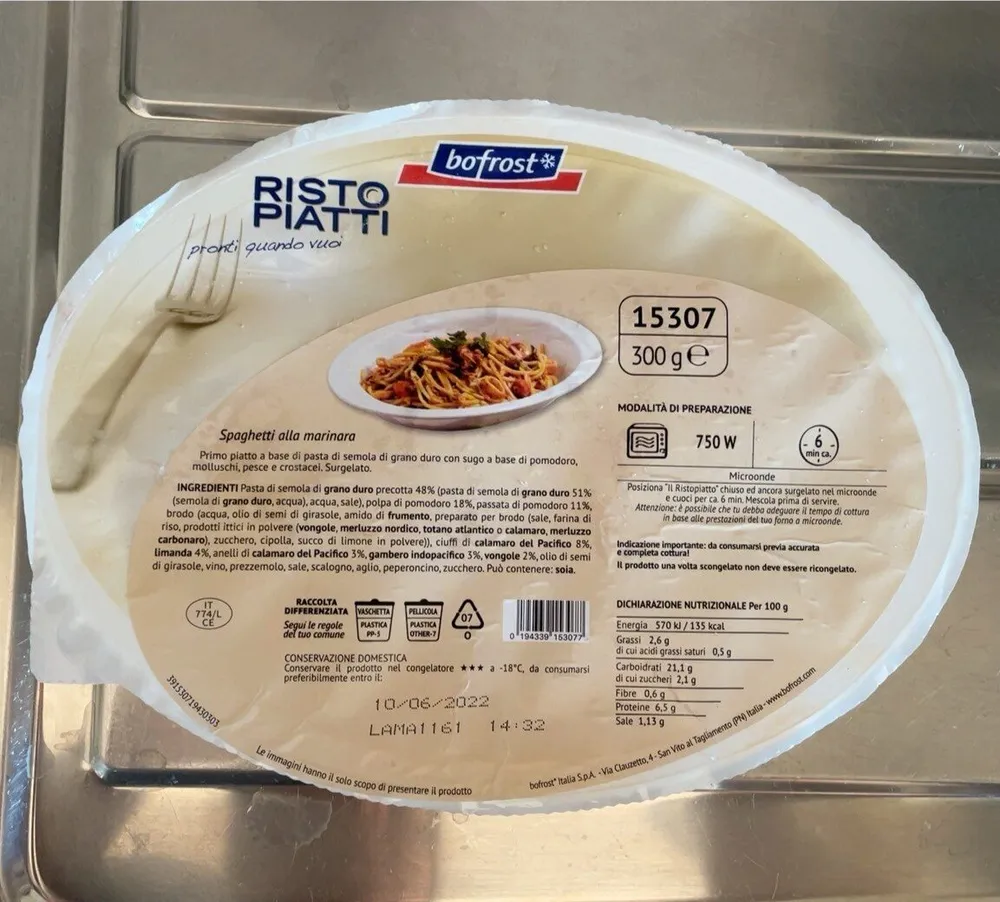 Risto piatto spaghetti alla marinara