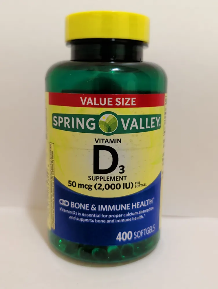 Vitamin D3 Supplement 50 Mcg (2,000 Iu)
