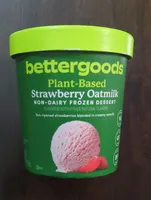 Plant-based strawberry oatmilk non-dairy frozen desert