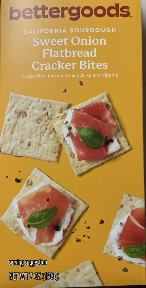 Sweet Onion Flatbread Cracker Bites