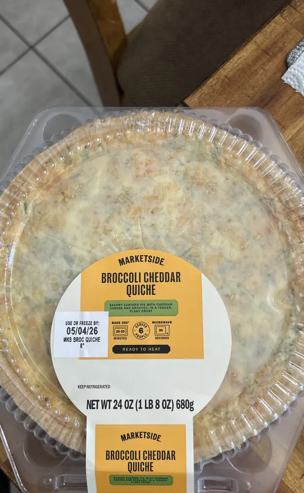 Broccoli Cheddar Quiche