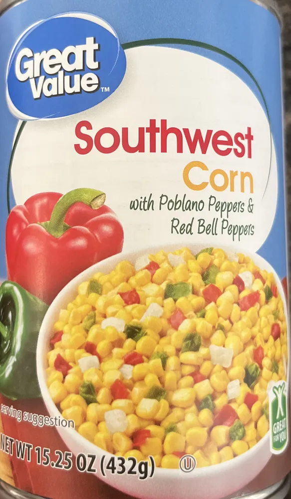 Southwest Corn with Poblano Peppers & Red Bell Peppers