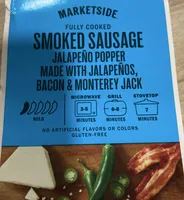 Smoked Sausage Jalapeño Popper Made with Jalapeños, Bacon & Monterey Jack