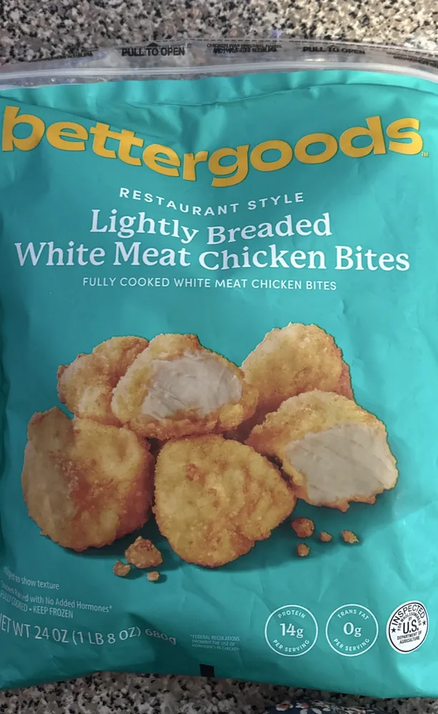 Lightly Breaded White Meat Chicken Bites