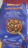 Balsamic Chicken with Roasted Brussels Sprouts and Sweet Potatoes