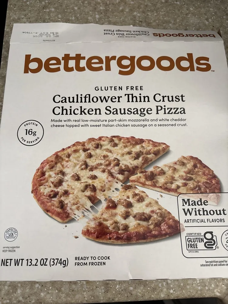 Cauliflower Thin Crust Chicken Sausage Pizza