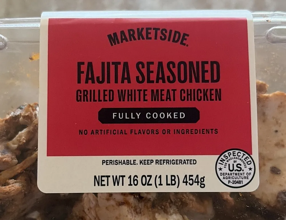Fajita seasoned grilled white meat chicken