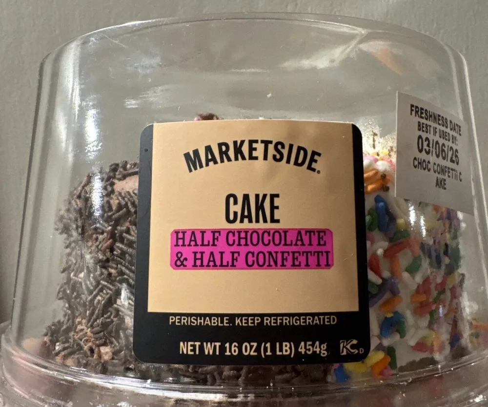 5” Half Chocolate Half Confetti Cake