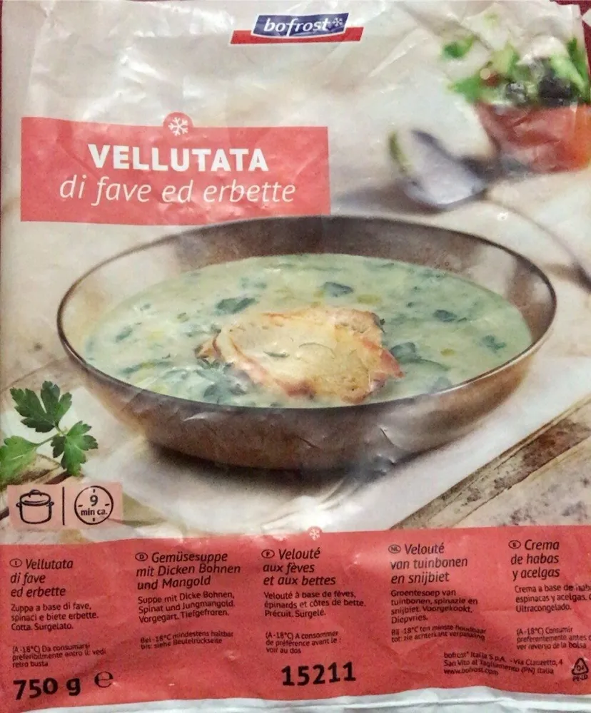 Vellutata di fave e erbette